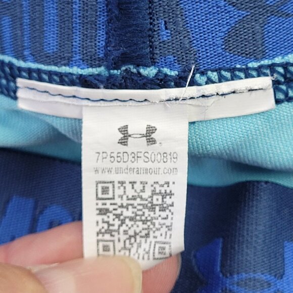 Under Armour woman’s blue printed workout leggings size S - Picture 5 of 10